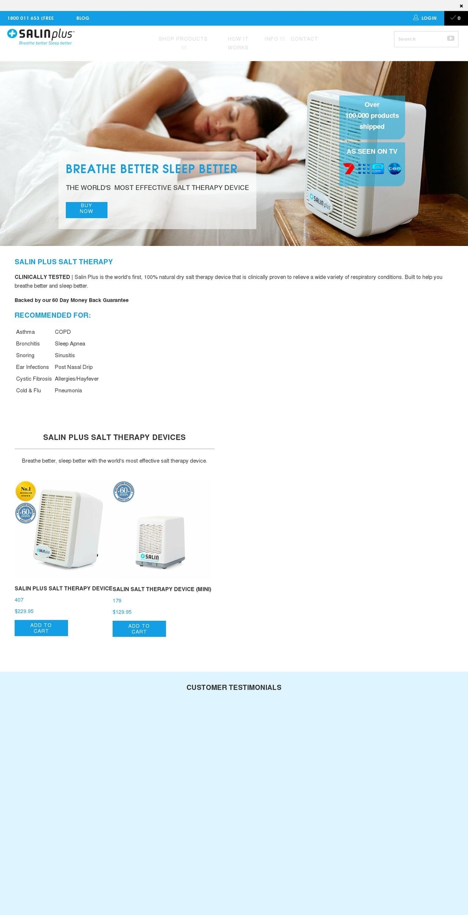 salinplus.com.au shopify website screenshot