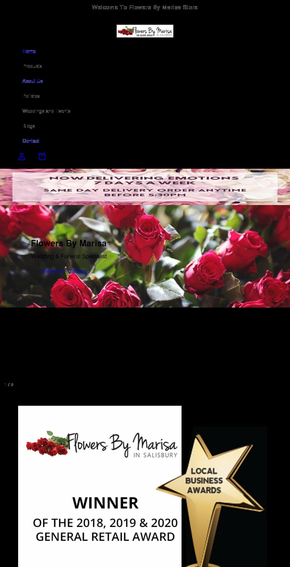 salisburyflowershop.com.au shopify website screenshot