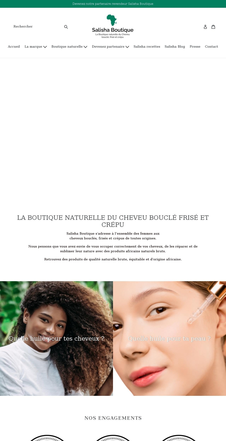 salishaboutique.com — Shopify storefront screenshot