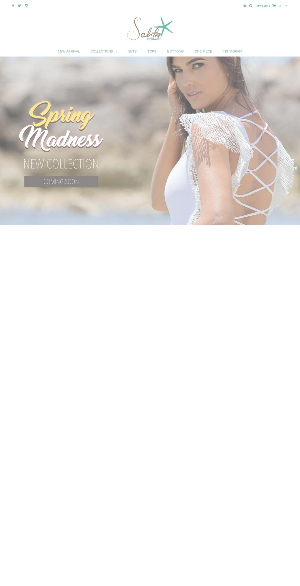 salitreswimwear.com shopify website screenshot