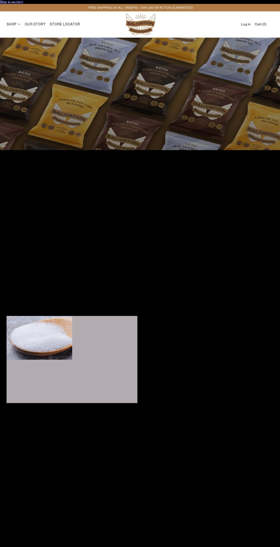 salivationsnackfoods.com shopify website screenshot