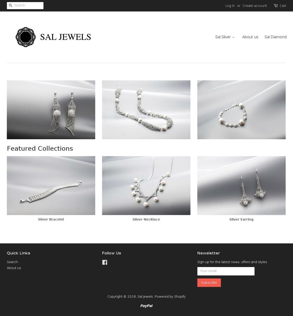 saljewel.com shopify website screenshot