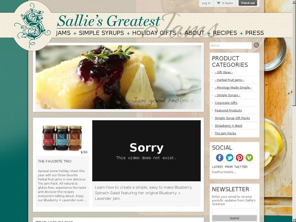 salliesgreatest.com shopify website screenshot