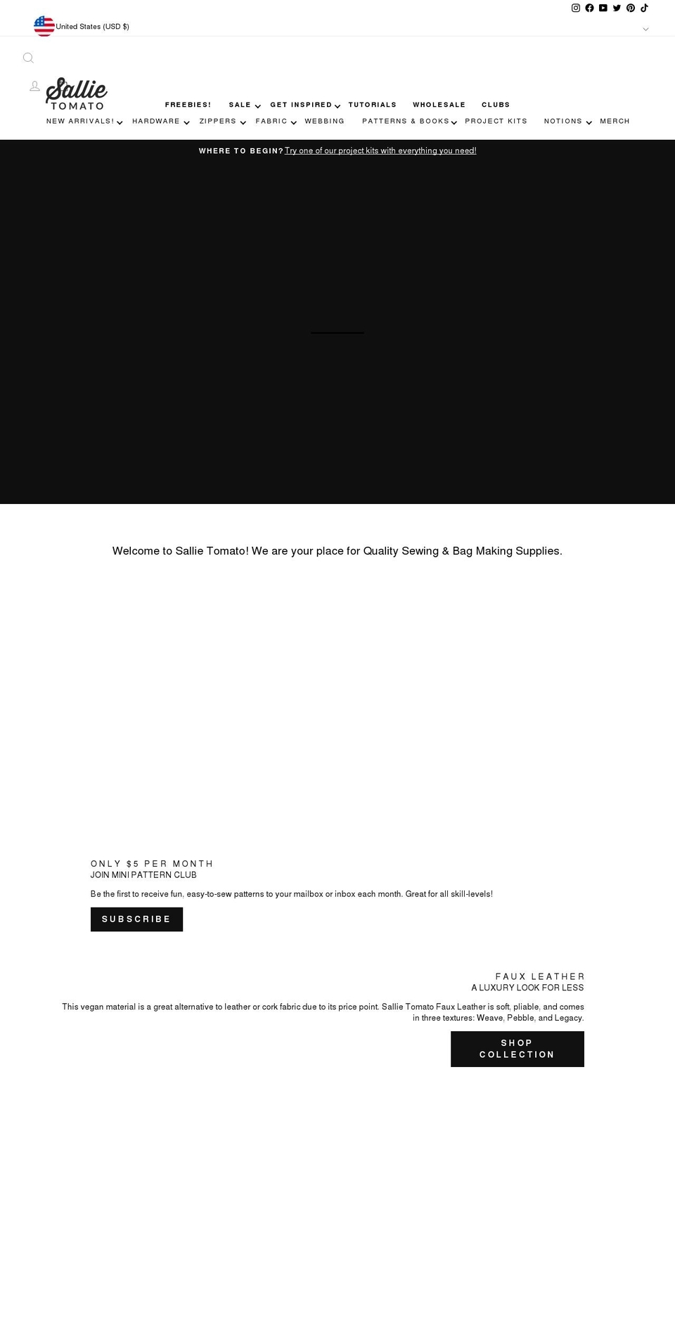 sallietomato.com shopify website screenshot