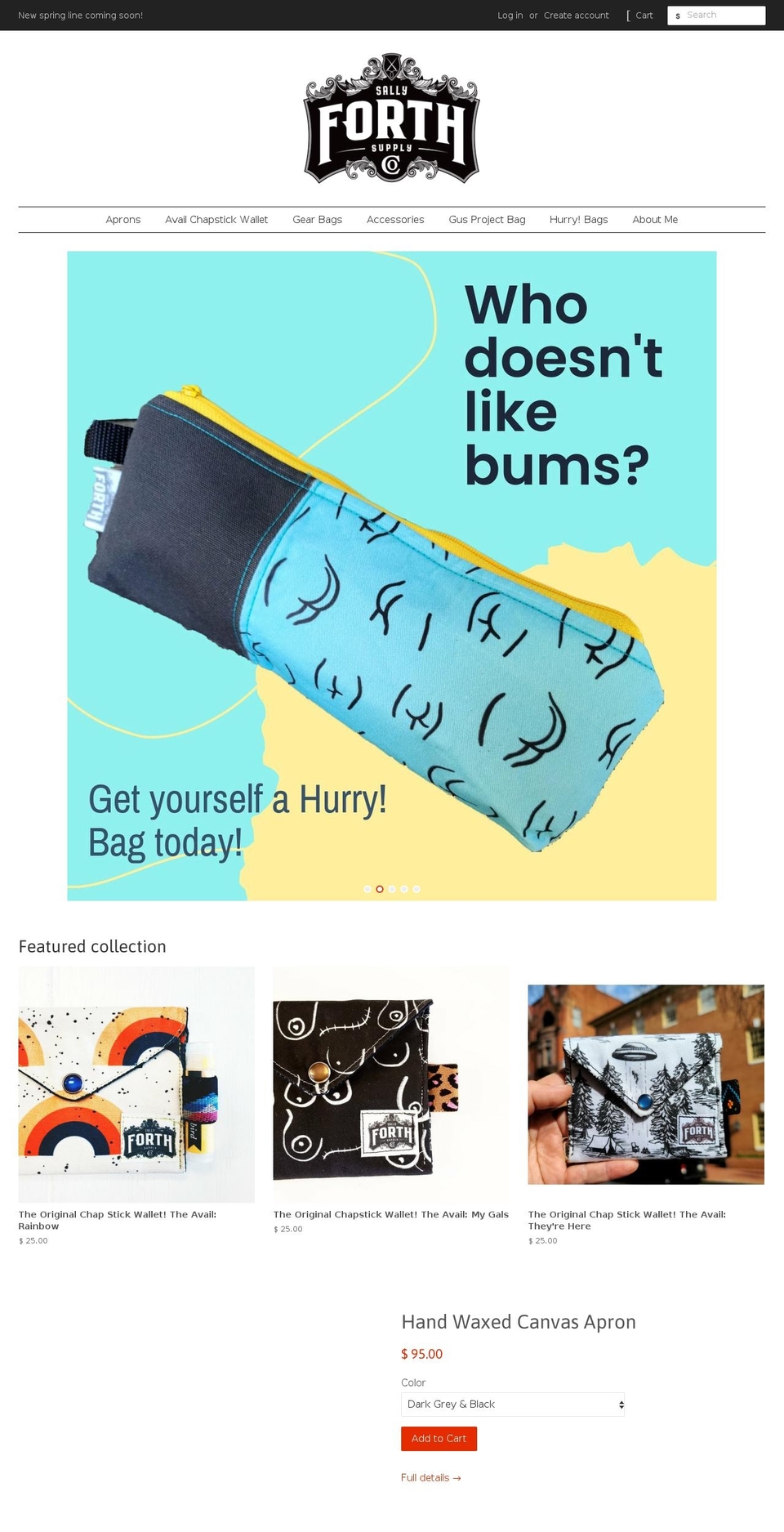 sallyforthsupplyco.com — Shopify storefront screenshot
