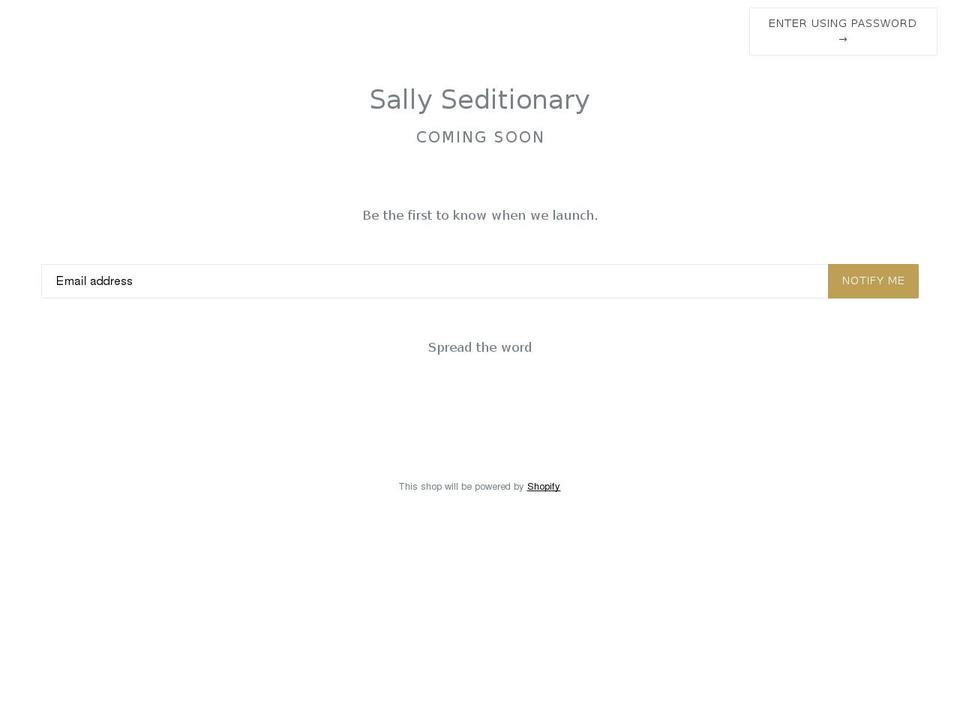 sallyseditionary.com — Shopify storefront screenshot