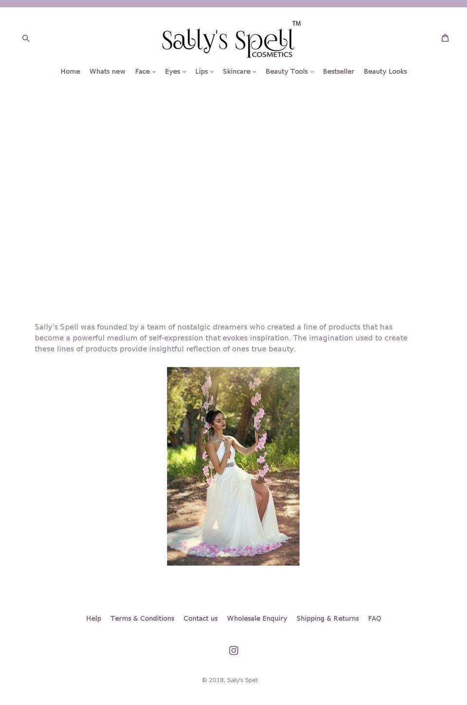 sallyspell.com shopify website screenshot