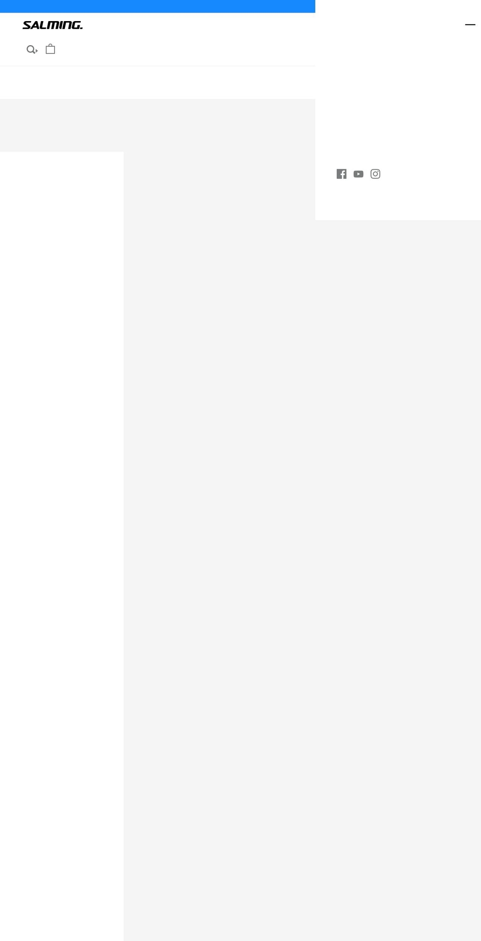 salming-store.co.uk shopify website screenshot