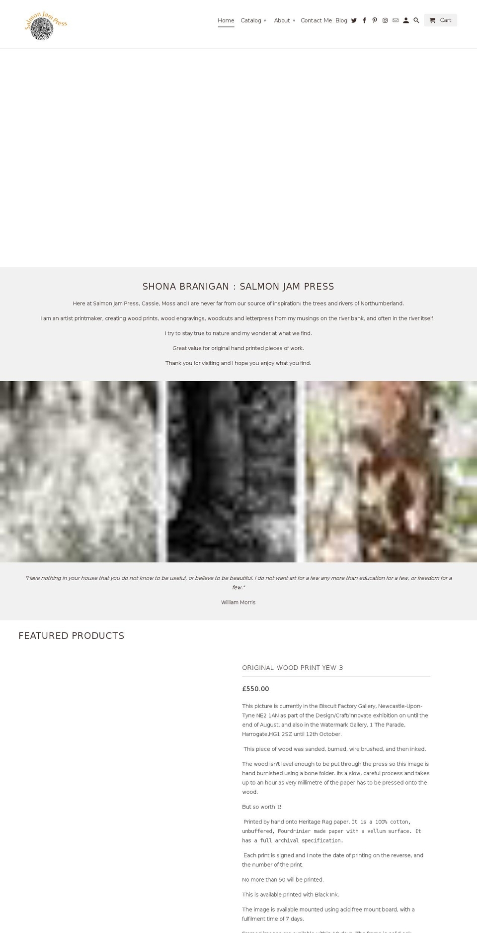 salmonjampress.com — Shopify storefront screenshot