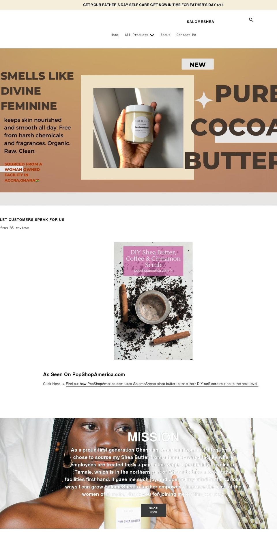 salomeshea.com shopify website screenshot