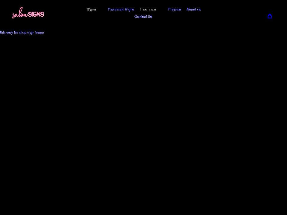 salon-signs.co.uk shopify website screenshot