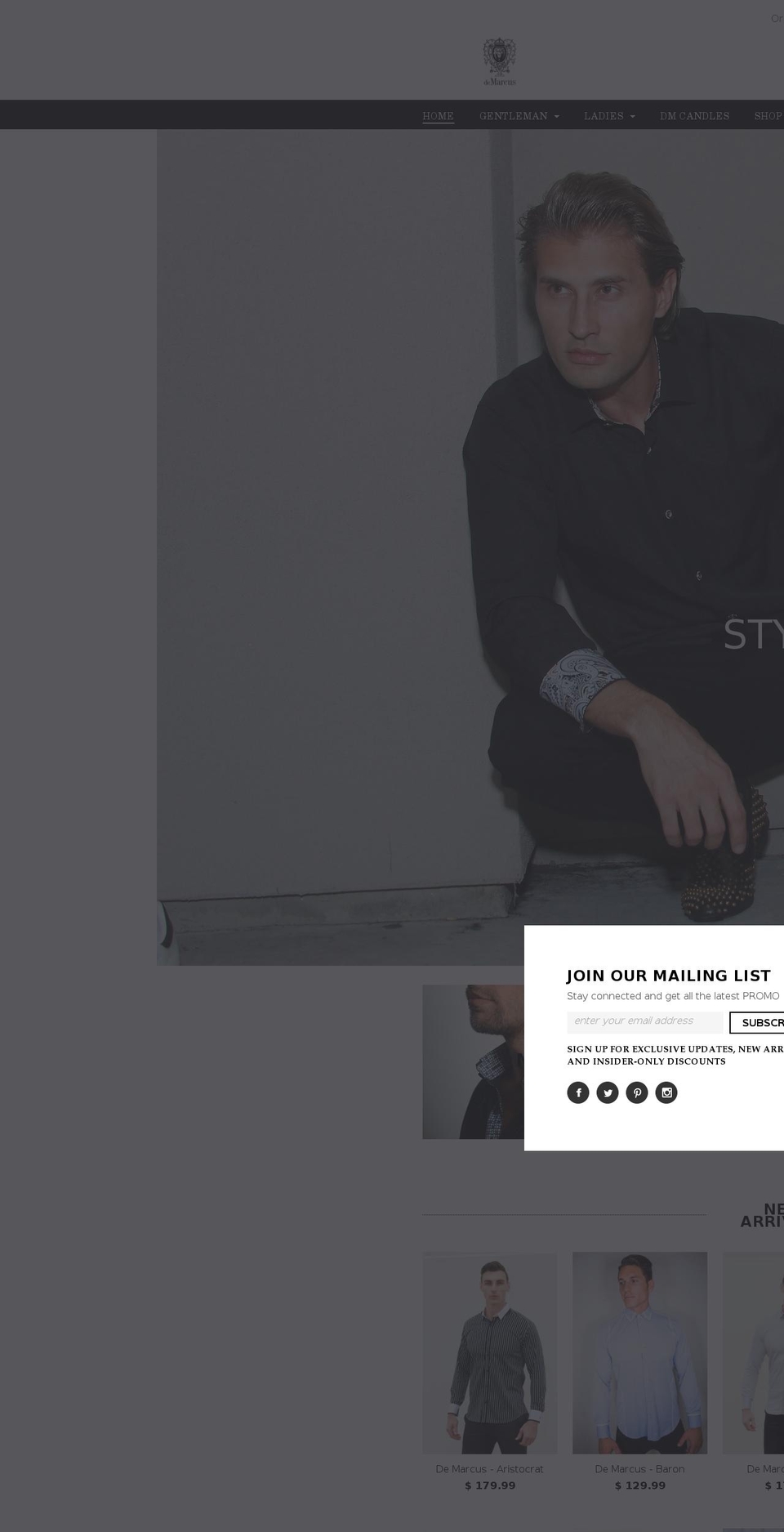 salonandboutiquedemarcus.com — Shopify storefront screenshot