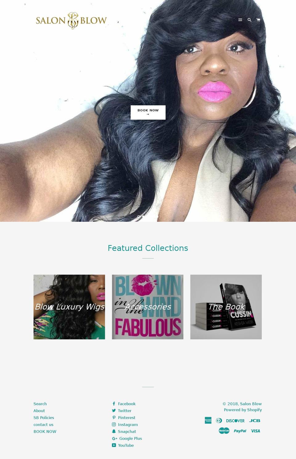 salonblow.com — Shopify storefront screenshot