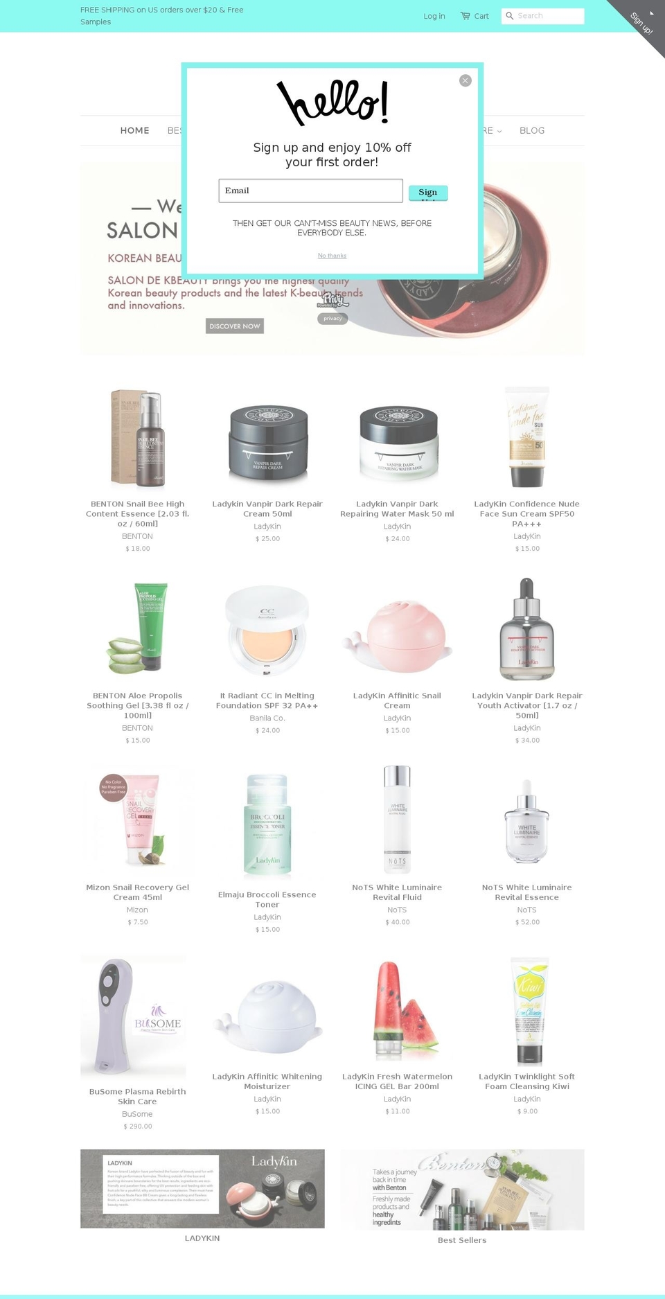 salondekbeauty.com shopify website screenshot