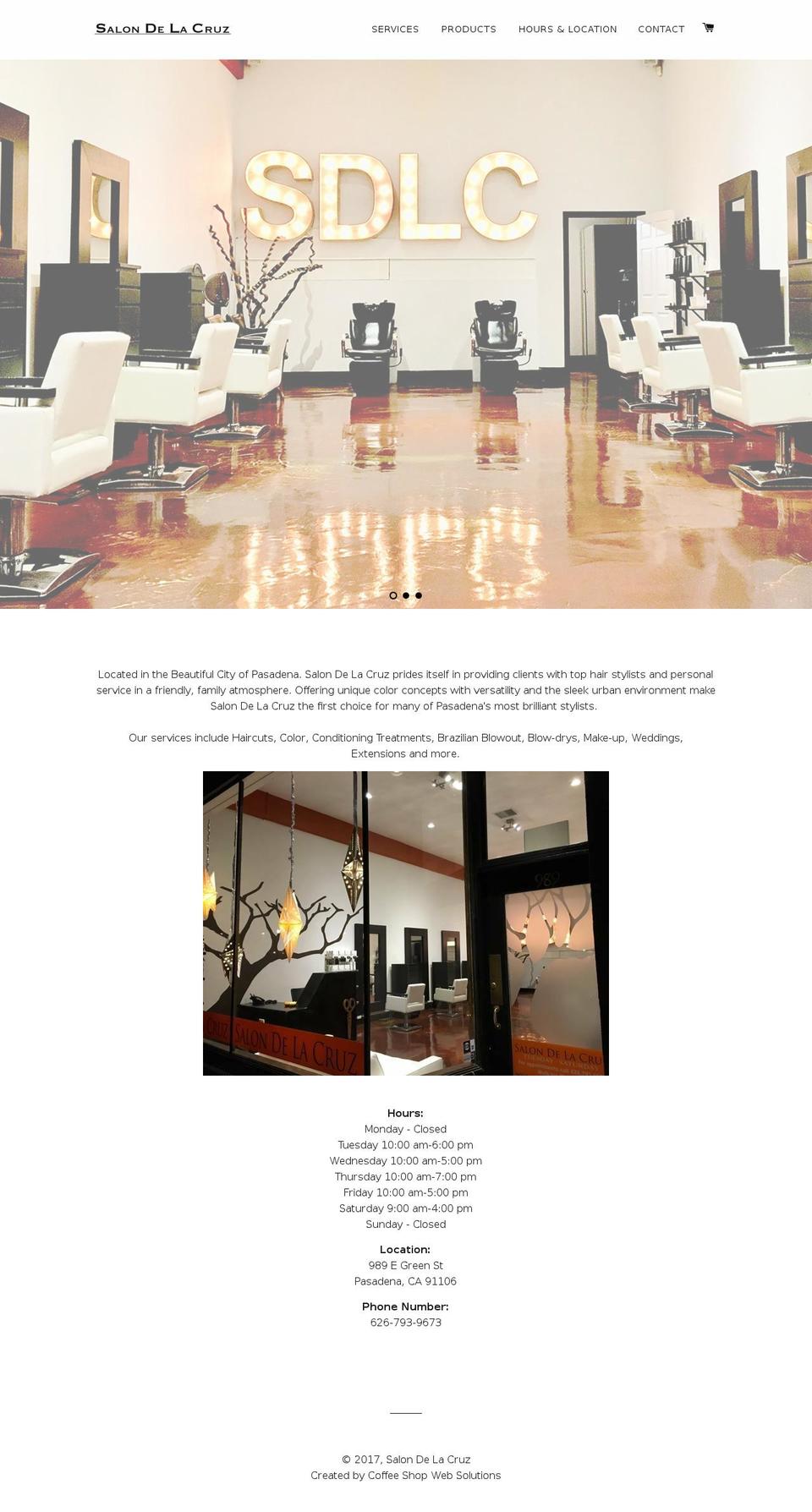 salondelacruz.com shopify website screenshot