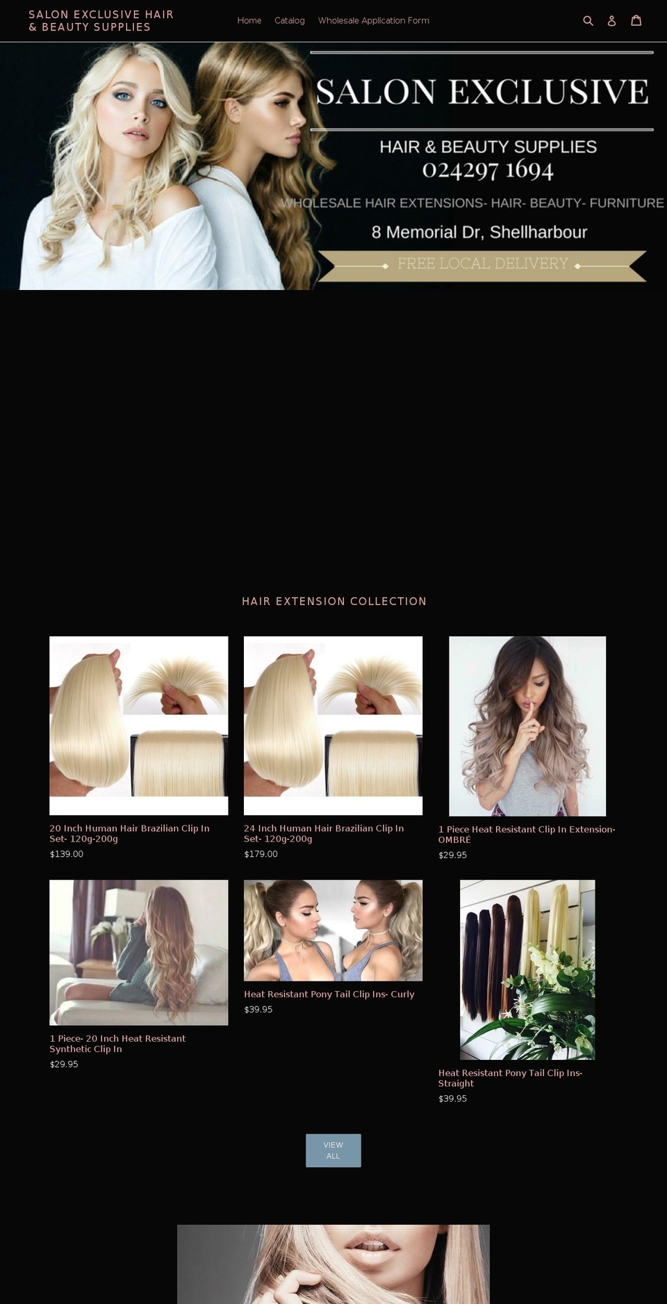 salonexclusivewholesale.com — Shopify storefront screenshot