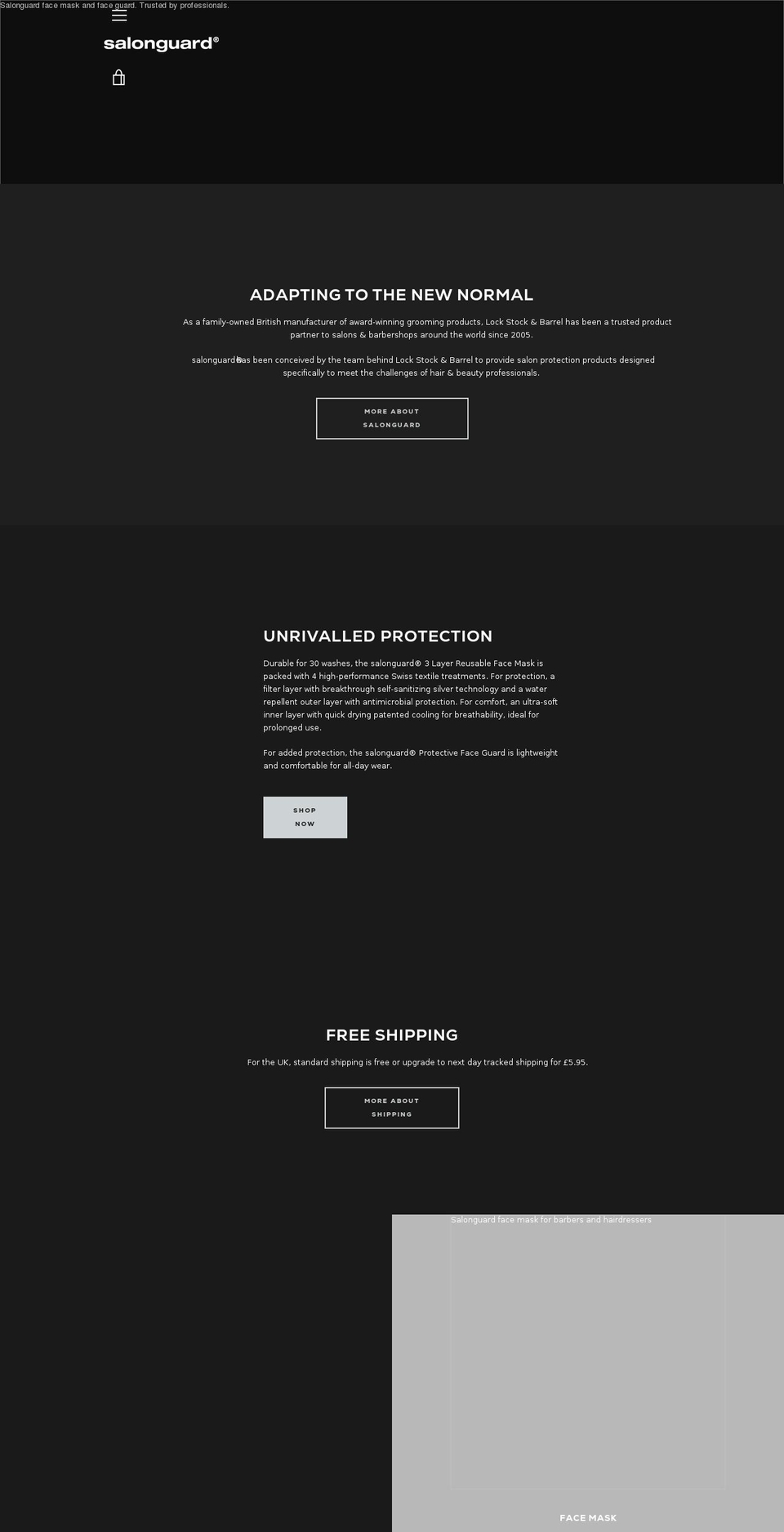 salonguard.com shopify website screenshot