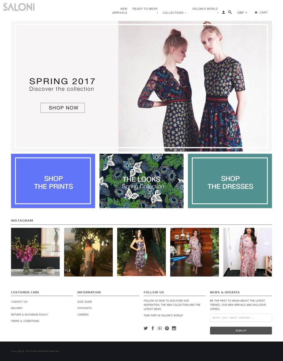 Copy of Saloni - Global E Shopify theme site example salonilondon.com