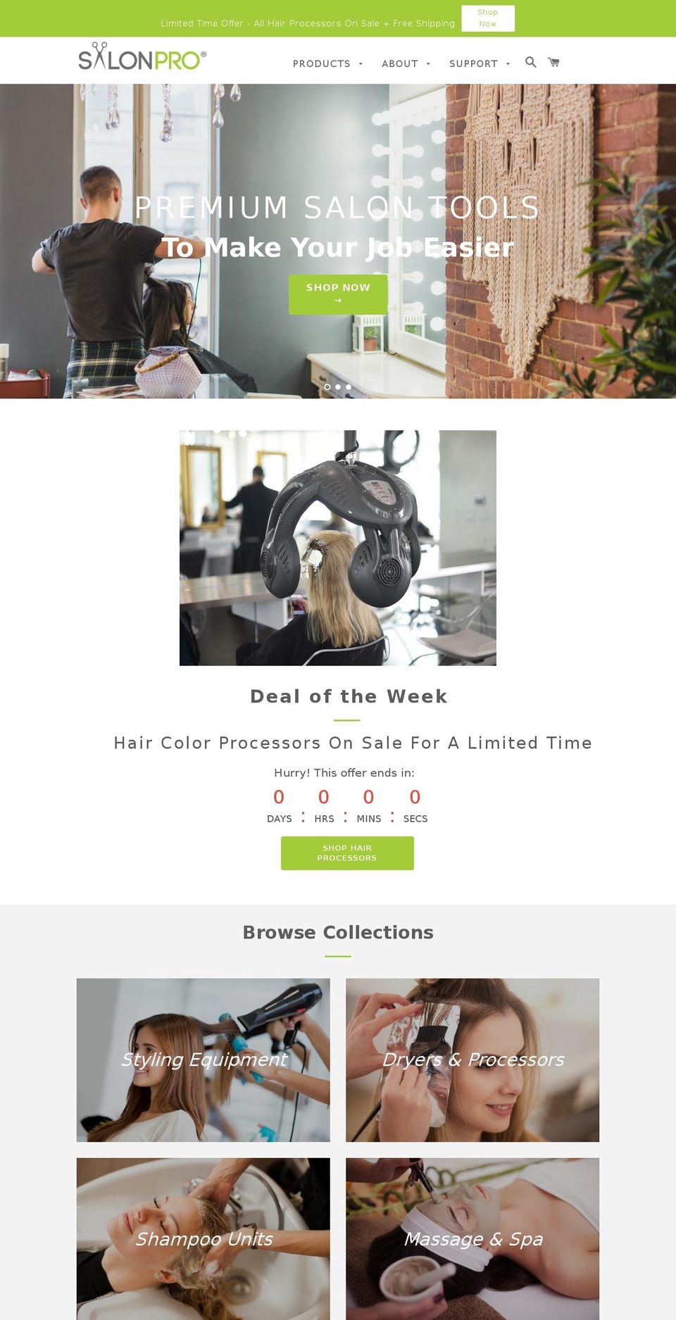 salonproequipment.com shopify website screenshot