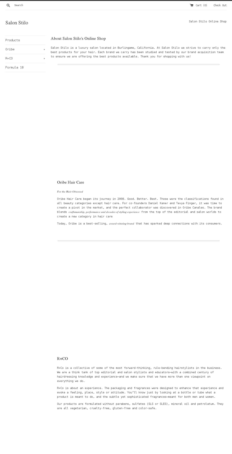 salonstiloonlineshop.com shopify website screenshot