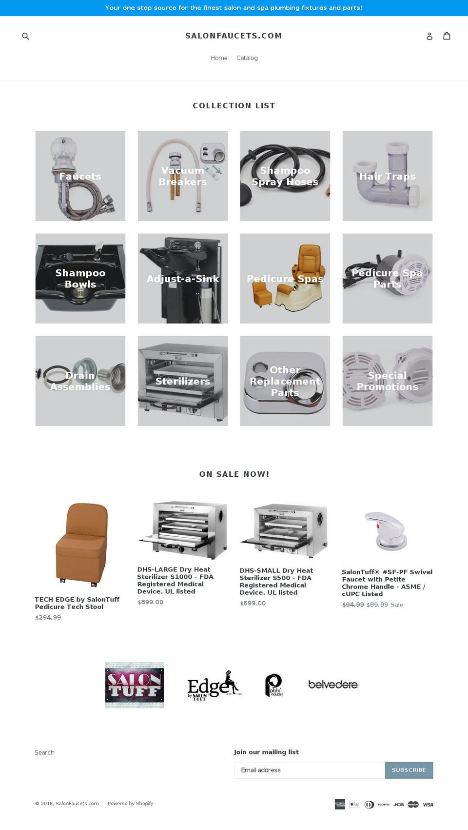 salontoughfaucet.com shopify website screenshot
