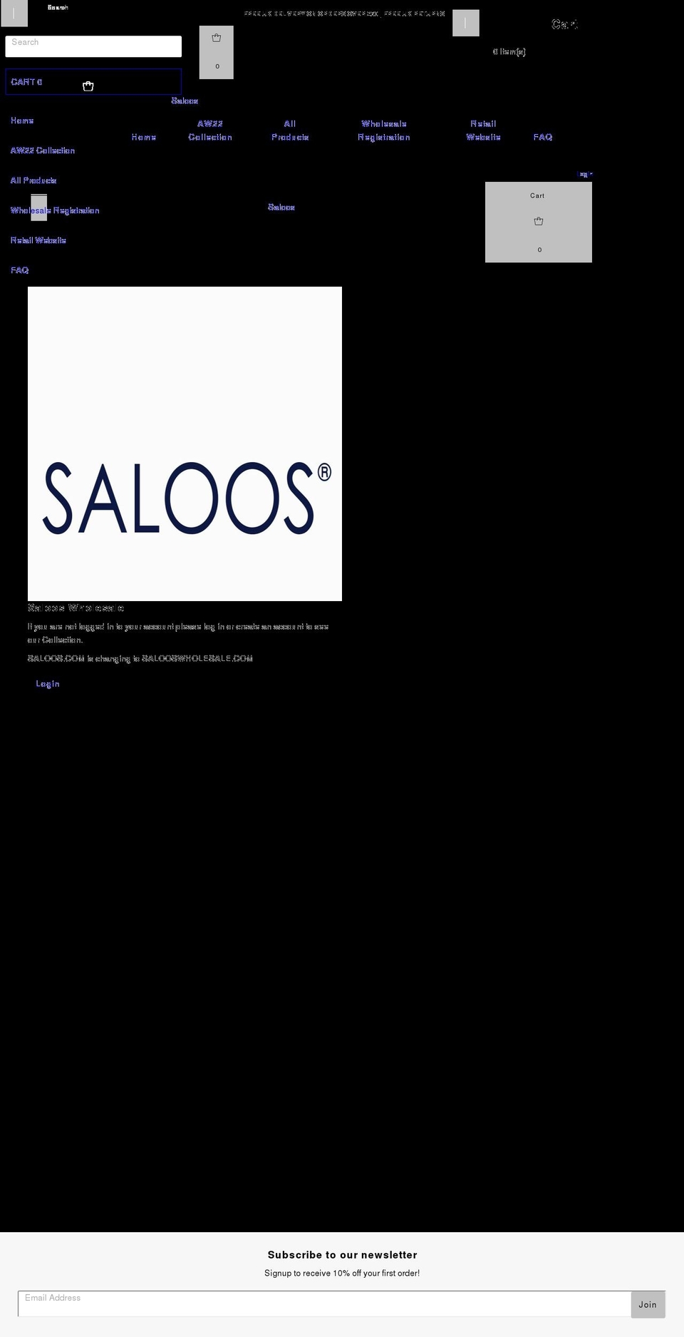 saloos.com shopify website screenshot