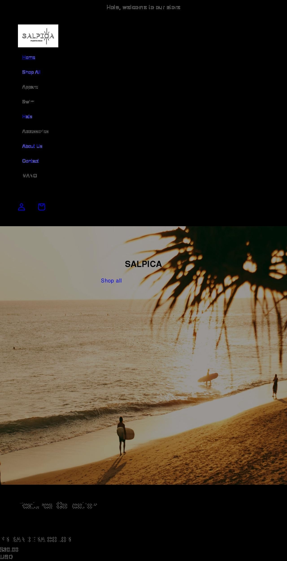 salpicaplaya.com shopify website screenshot