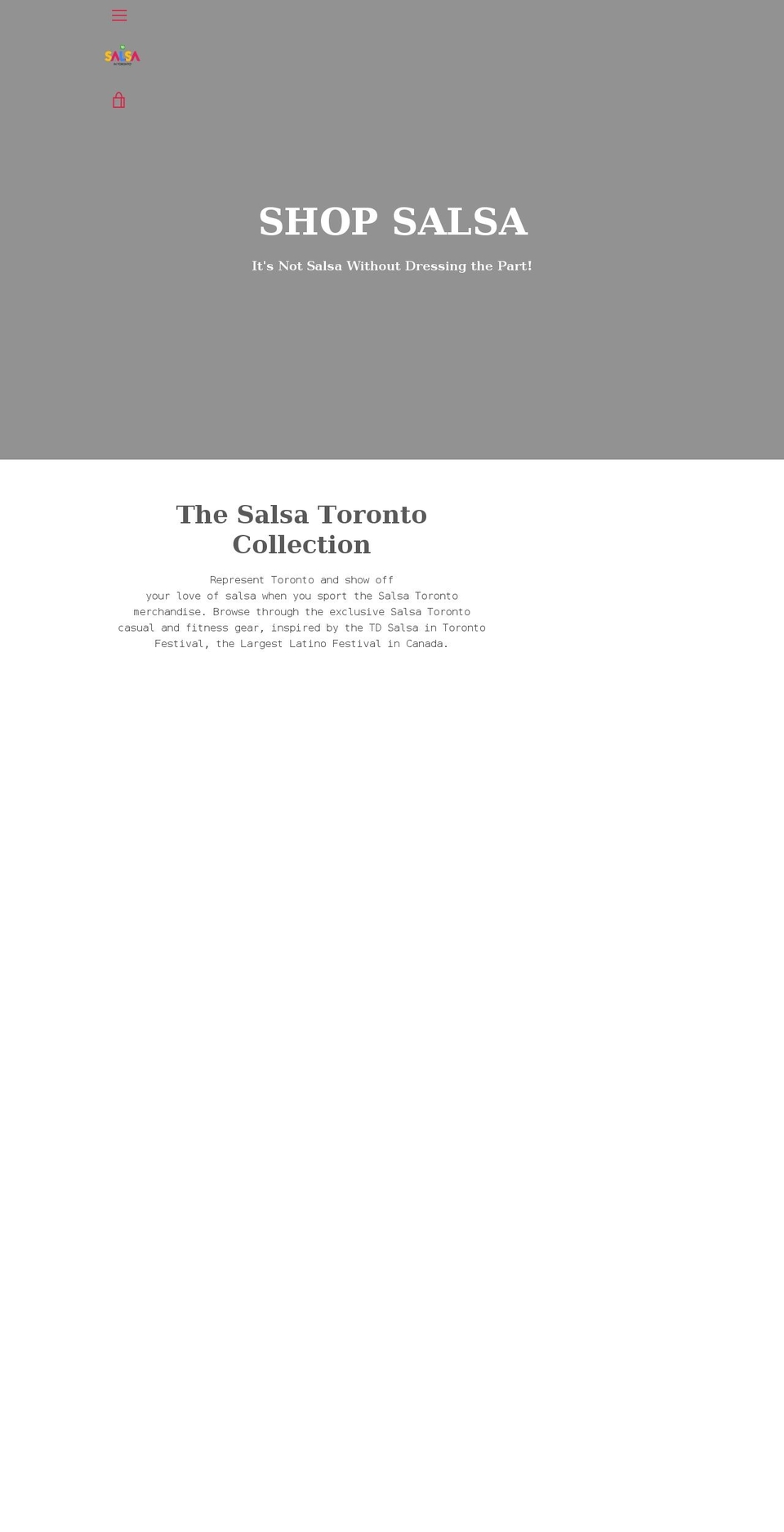 salsa-in-toronto.myshopify.com shopify website screenshot