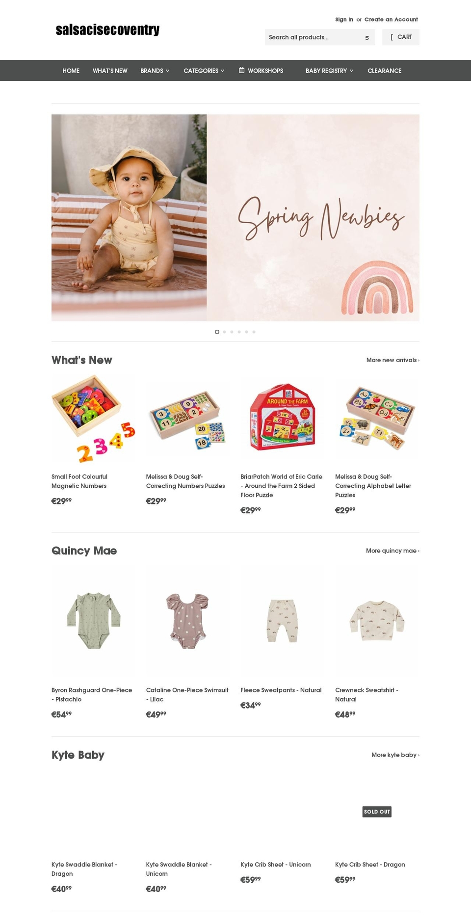 salsacisecoventry.com shopify website screenshot