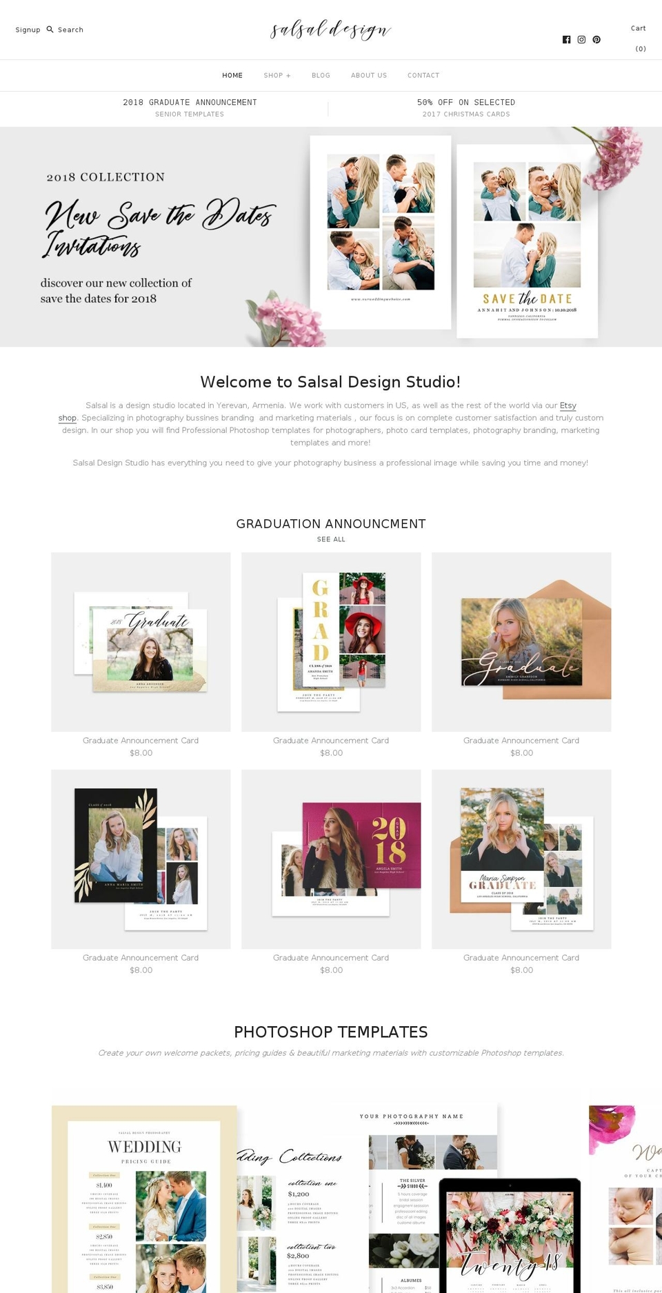 salsaldesign.com shopify website screenshot