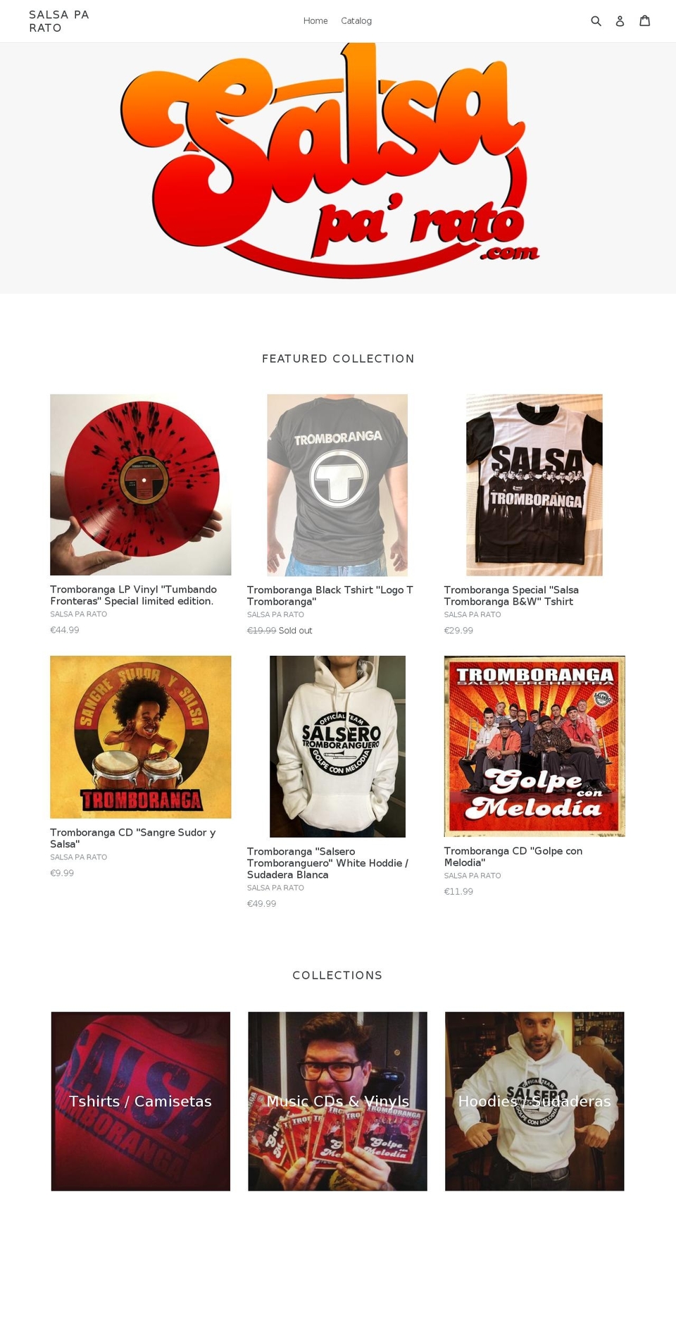 salsaparato.com shopify website screenshot