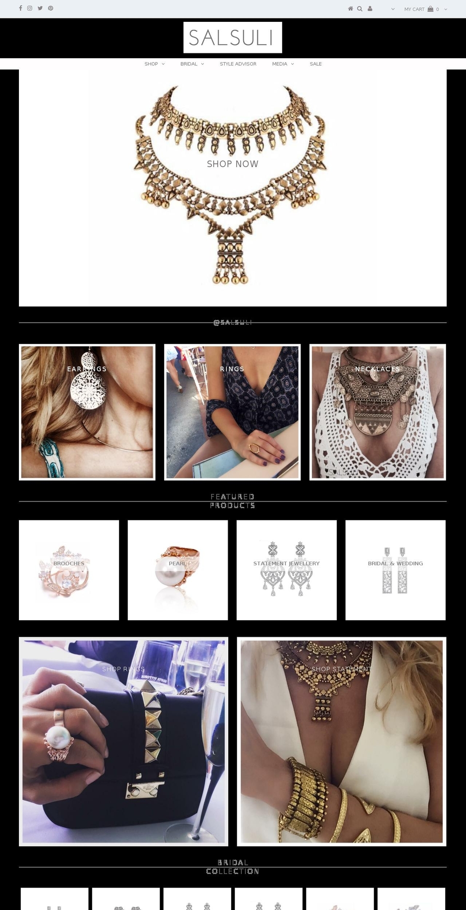 salsuli.com.au shopify website screenshot