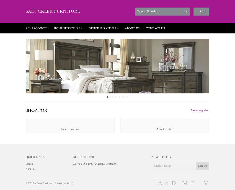 salt-creek-furniture.myshopify.com shopify website screenshot