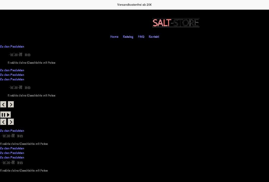 salt-store.de shopify website screenshot