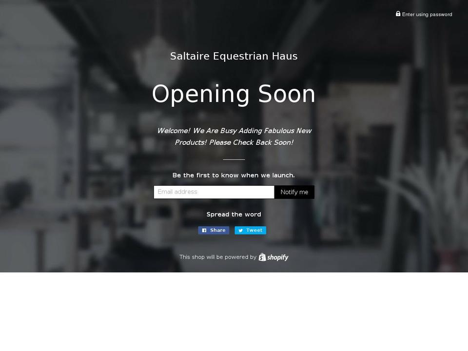 saltaireequestrian.com — Shopify storefront screenshot