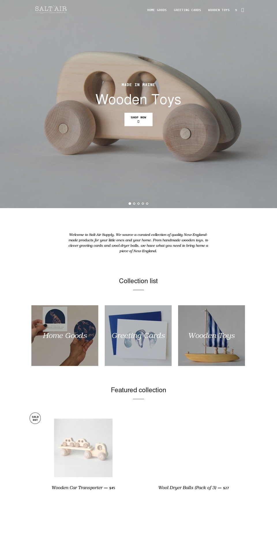 saltairsupply.com shopify website screenshot