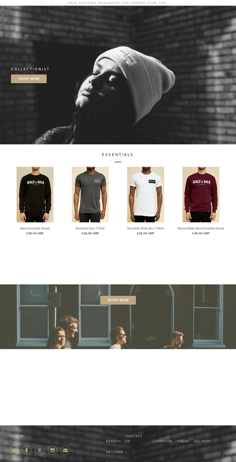 saltandsilkclothing.com shopify website screenshot
