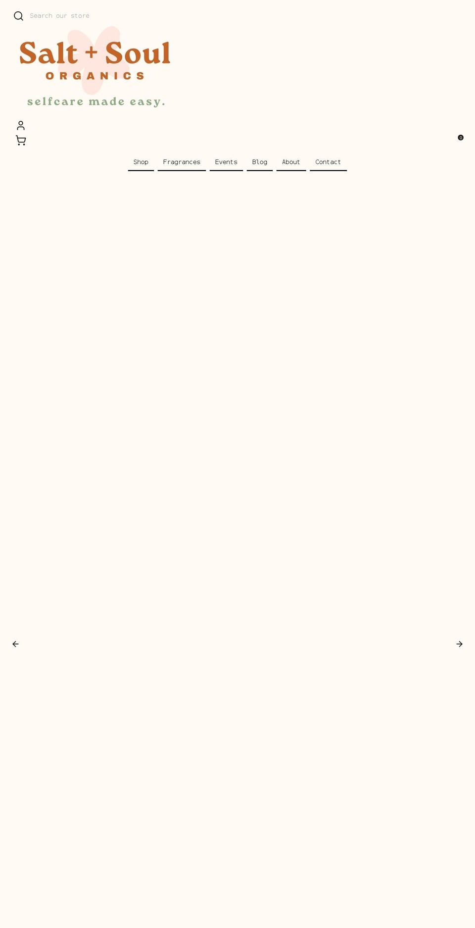 saltandsoulorganics.com shopify website screenshot