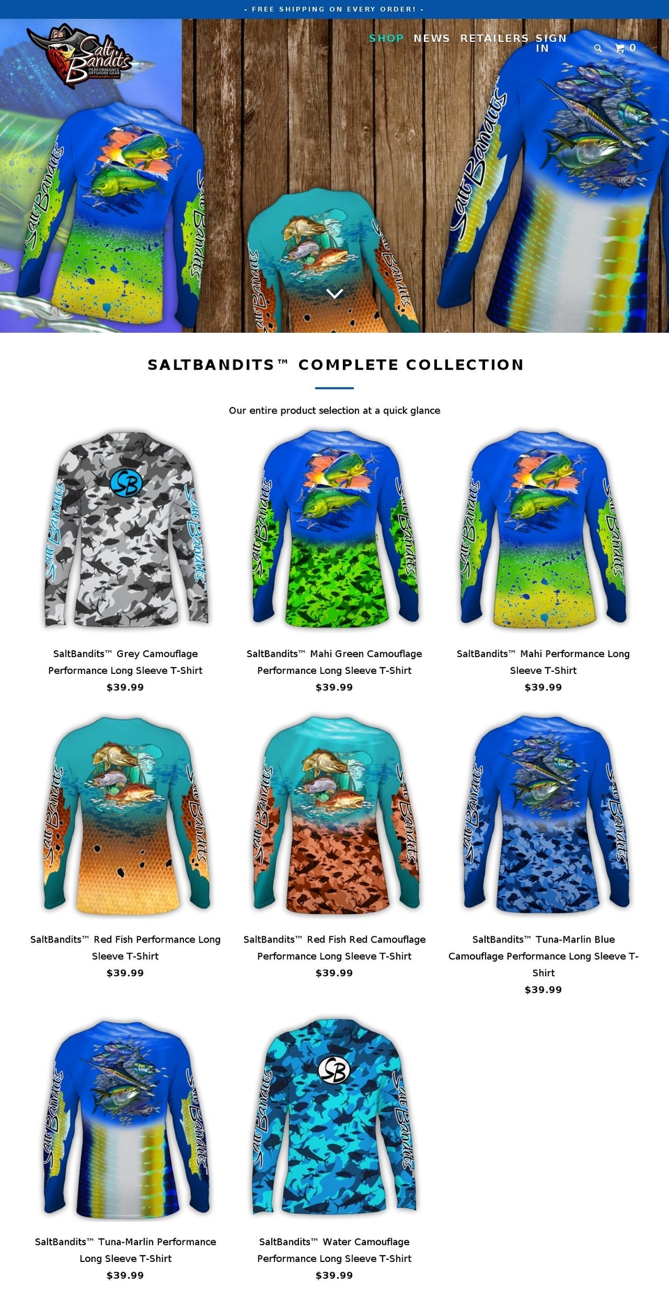 saltbandits.com shopify website screenshot