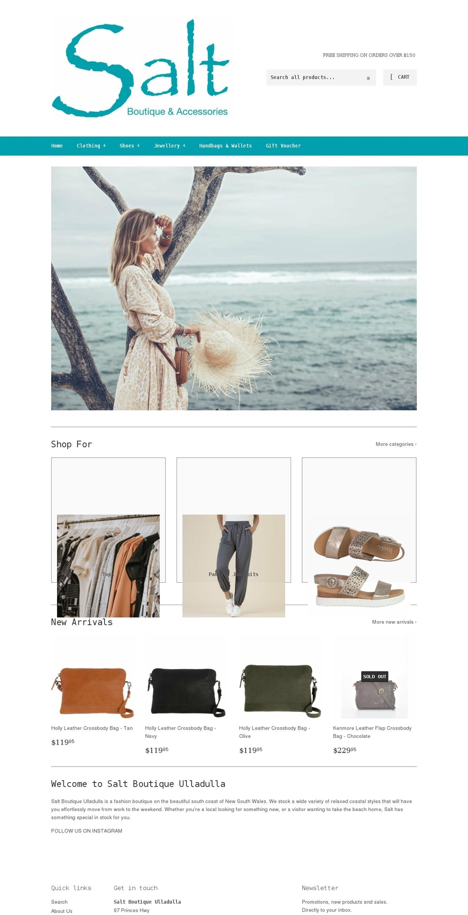 saltboutiqueulladulla.com shopify website screenshot