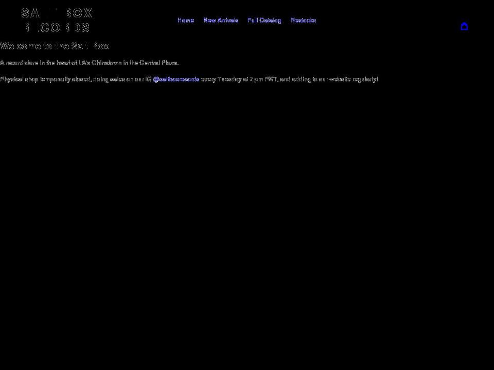 saltboxrecordsla.com shopify website screenshot