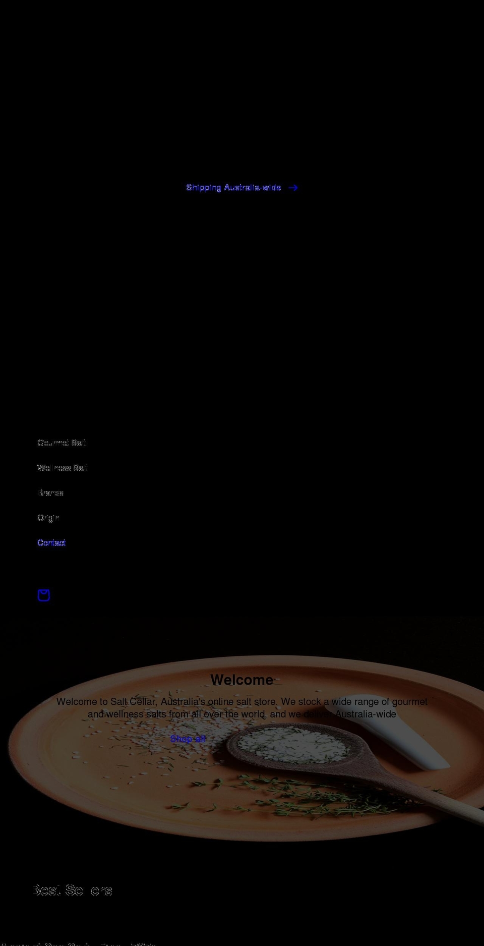 saltcellar.com.au shopify website screenshot
