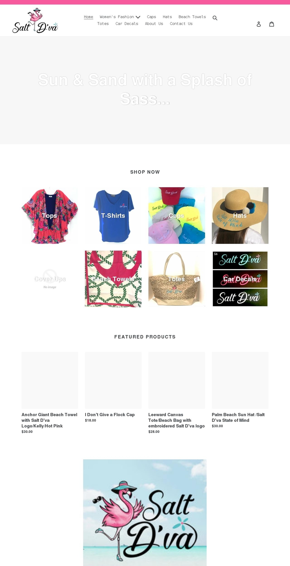 saltdva.com shopify website screenshot