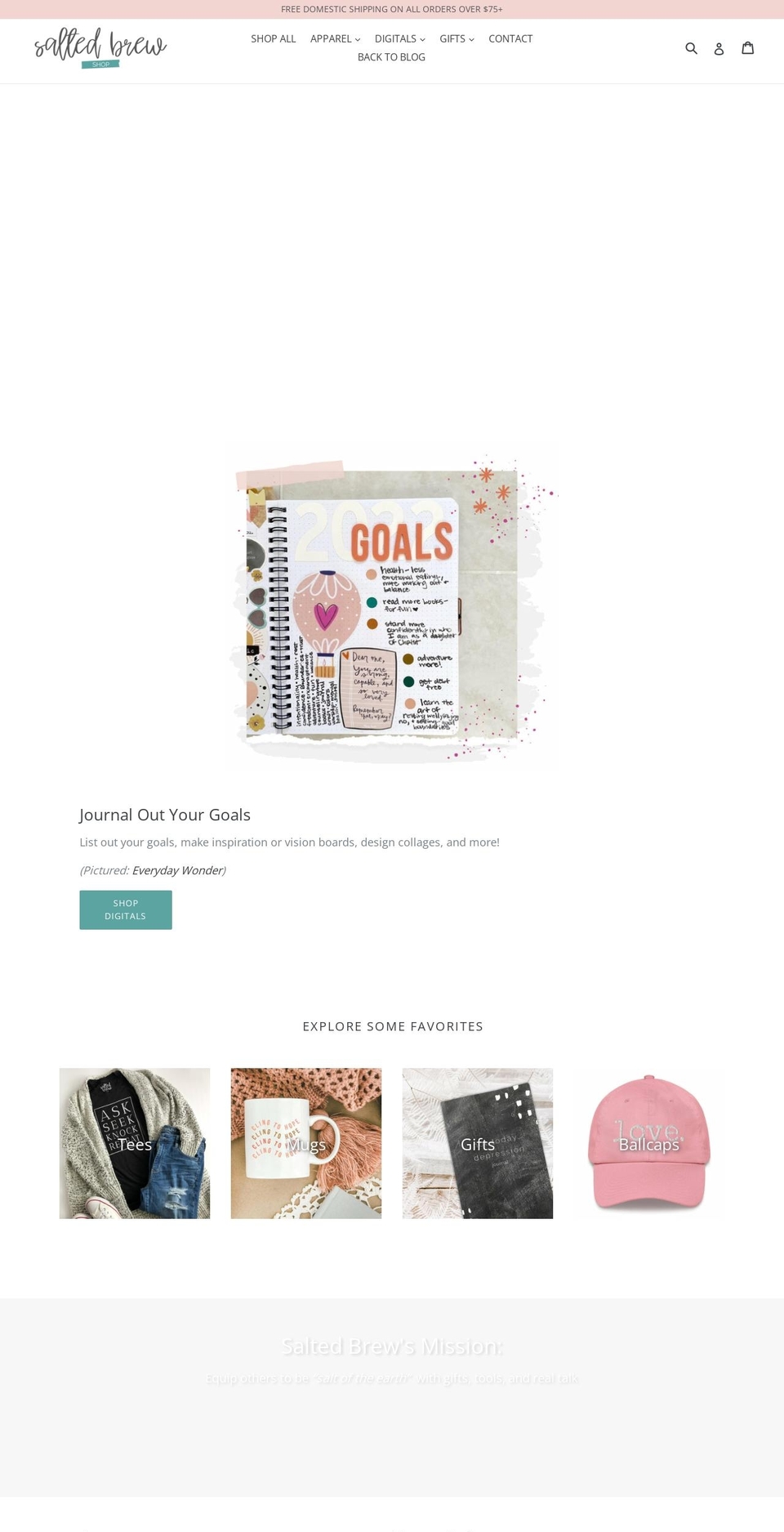 saltedbrewshop.com — Shopify storefront screenshot