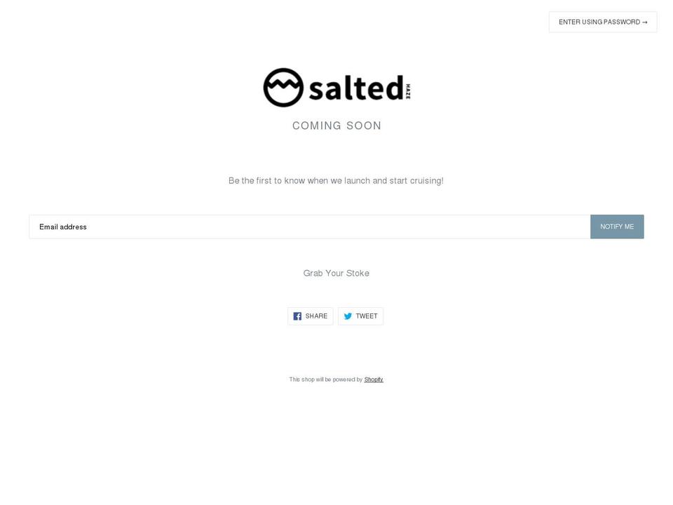 saltedhaze.com — Shopify storefront screenshot