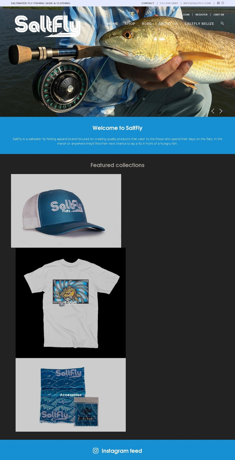 saltfly.com — Shopify storefront screenshot