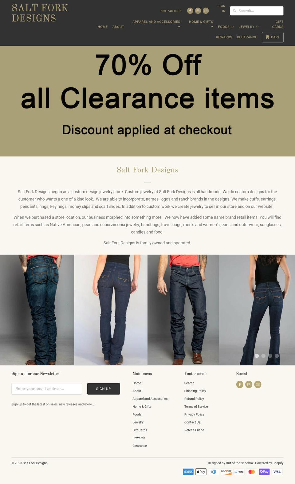saltforkdesigns.com — Shopify storefront screenshot