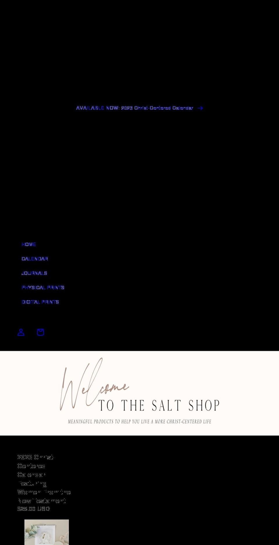 saltgatheringshop.com shopify website screenshot