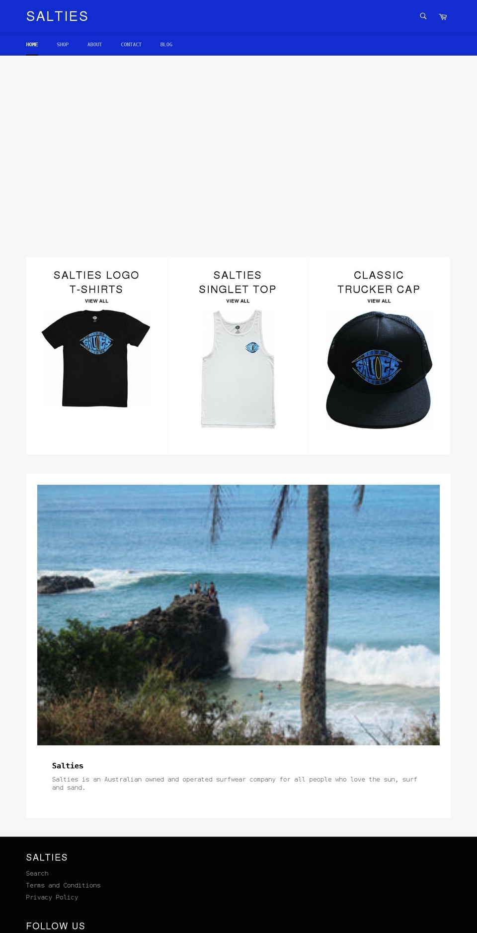 salties.com.au shopify website screenshot
