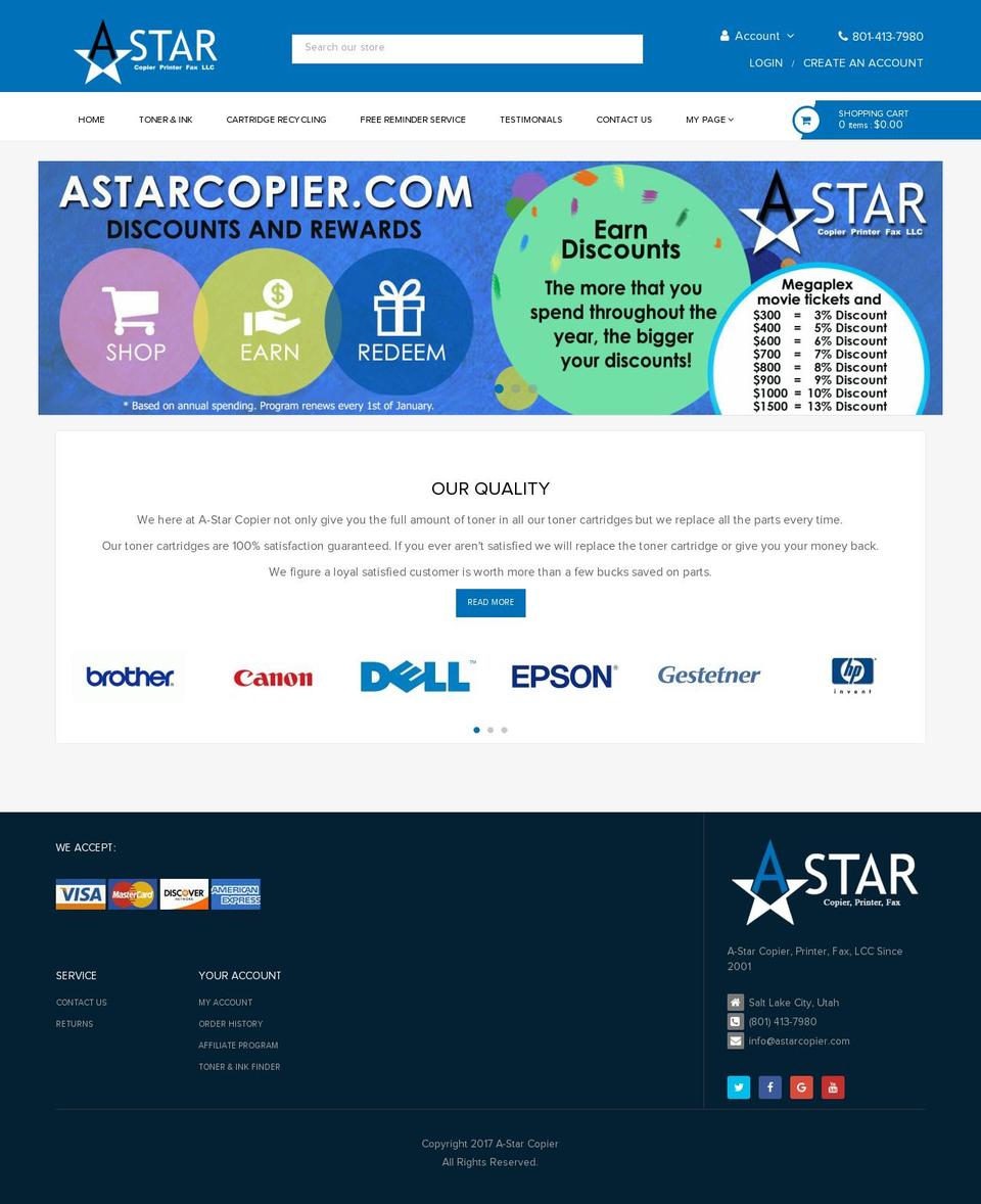 saltlakecitytoner.com — Shopify storefront screenshot